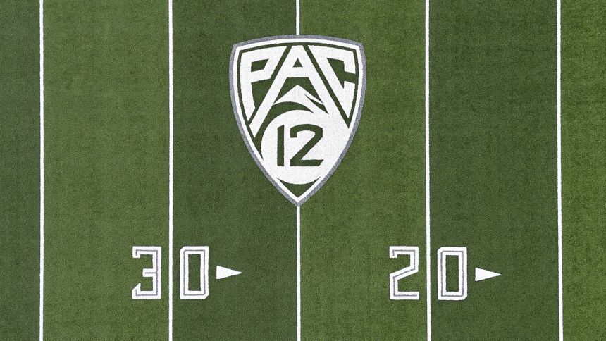 the old pac-12 logo at Autzen stadium